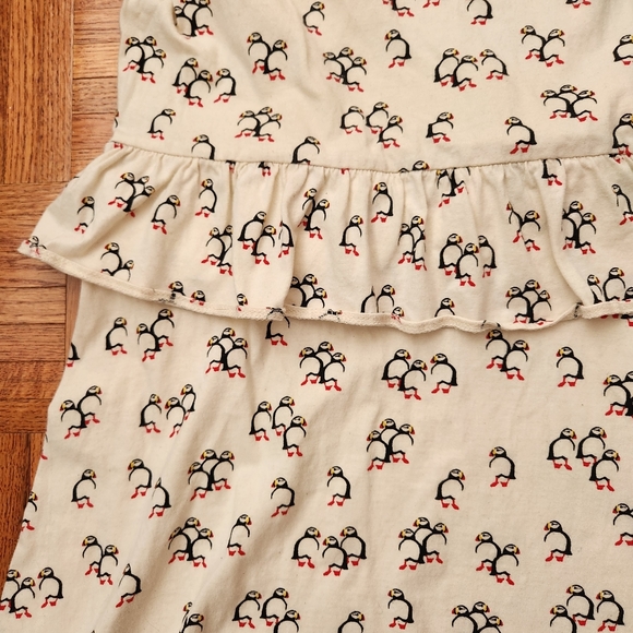People Tree Puffin Peplum Cream Jersey Dress size S - Picture 3 of 8